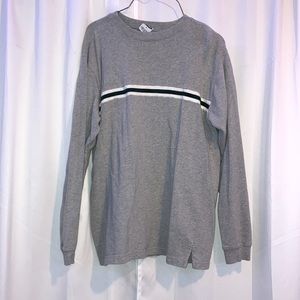 Light grey Vintage Old navy Crewneck with dark green stripe